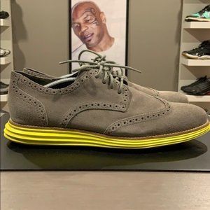 Cole Haan LunarGrand Oxford Wingtip - Gray/Yellow